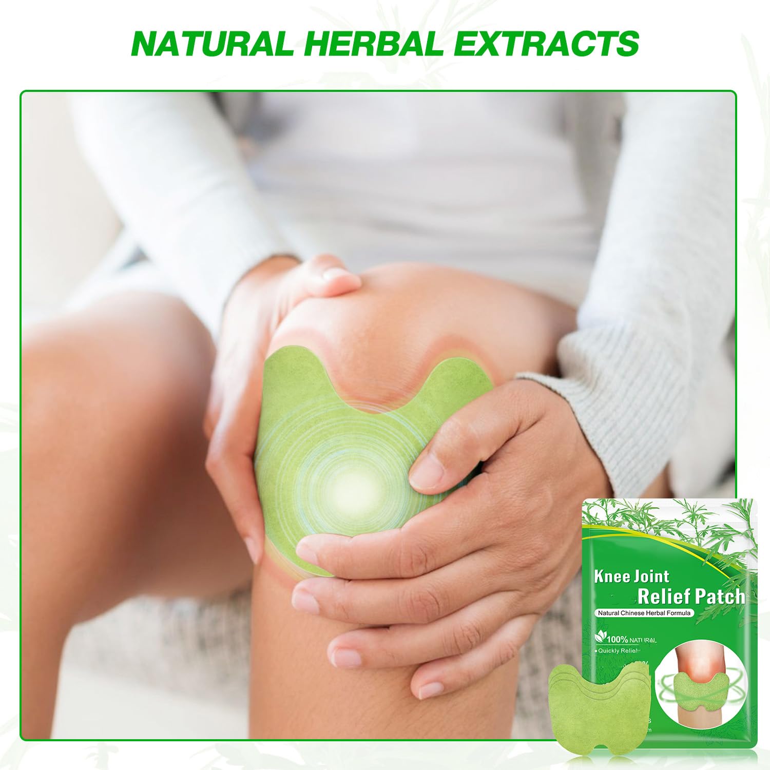 Natural Knee Patch, Long Lasting Relief of Joint Uncomfortable Wormwood Extract Sticker, Knee Patches (36)
