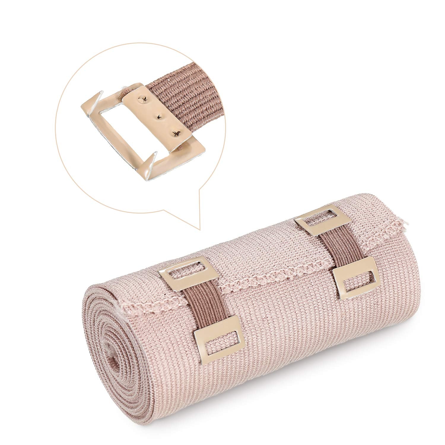 50 Pieces Elastic Bandage Wrap Clips Stretch Metal Clips Replaceable with Plastic Storage Box for Various Types Bandages