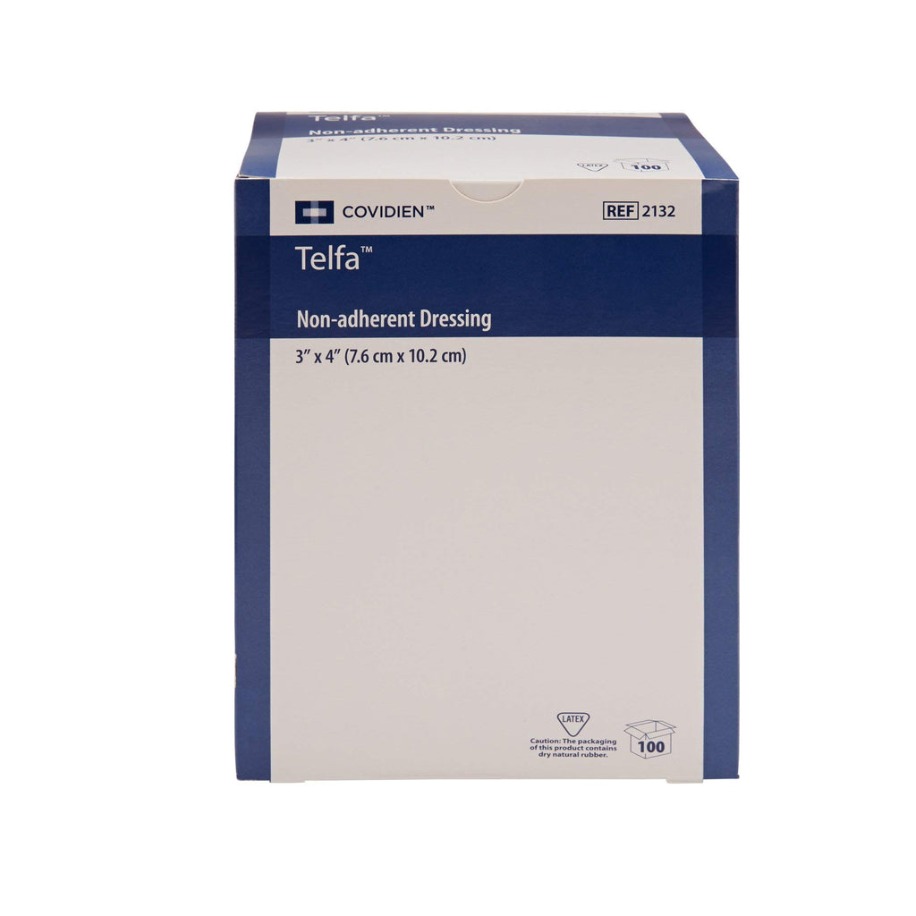 Covidien 2132 Telfa Ouchless Non-Adherent Dressing Pad, 3 x 4 (Pack of 100)