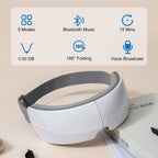 TOLOCO Eye Massager with Heat, FSA/HSA Eligible Eye Mask Massager for Migraines with Bluetooth Music, Face Massager for Eye Stra