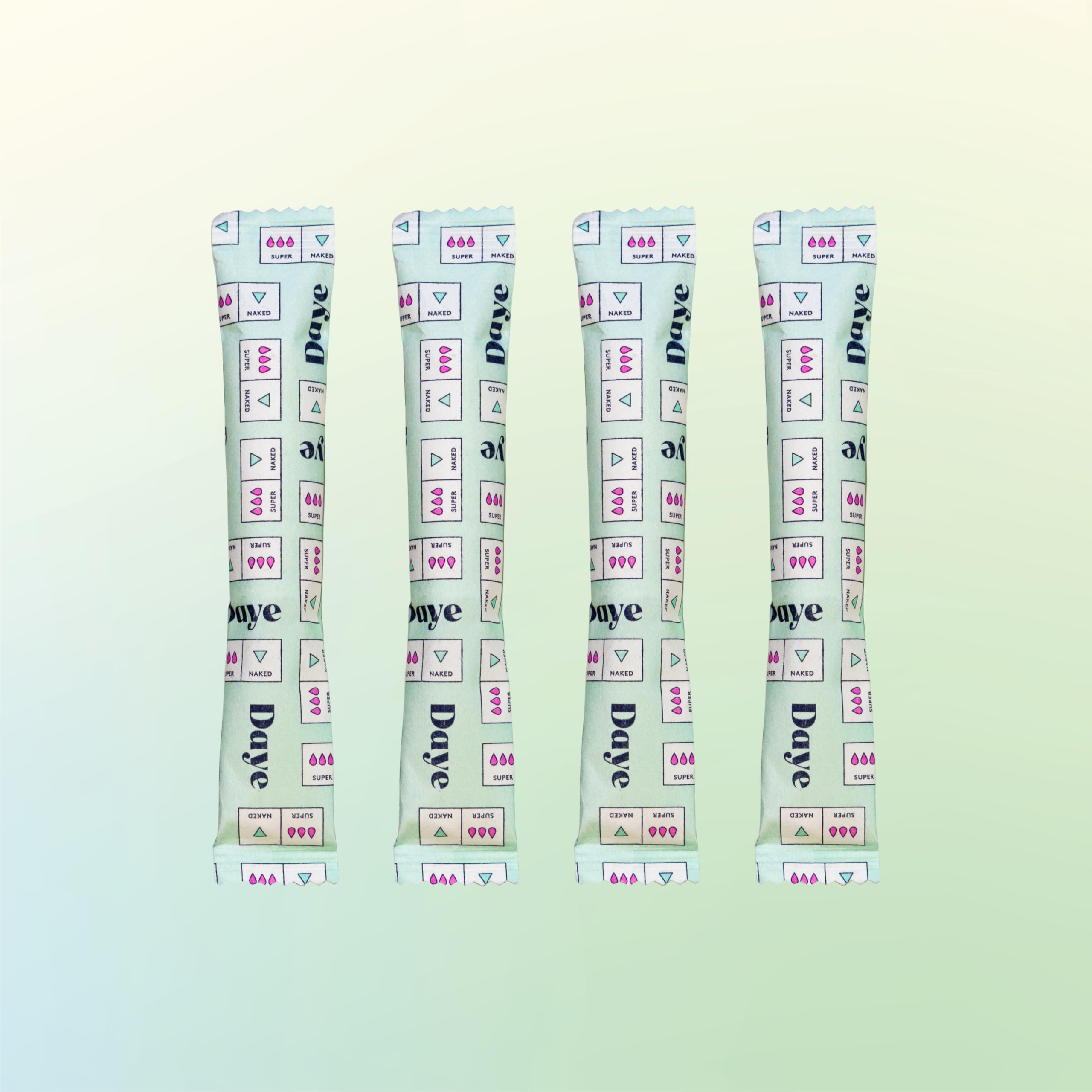 Daye Organic Tampons Super | 54ct | Pesticide & Metal Tested, 100% Organic Cotton for Heavy Flow | No-Shed Sleeve, Sugarcane App