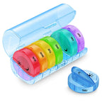 Sukuos Large Weekly Pill Organizer 2 Times a Day, Daily Pill Box 7 Day Easy to Open with Double Protection, AM PM Pill Case for 