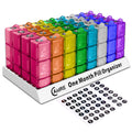 CAidRE Monthly Pill Organizer 31 Day 3 Times a Day - One Month Pill Box for Medications, Fish Oil, Vitamins & Supplements - 30 D