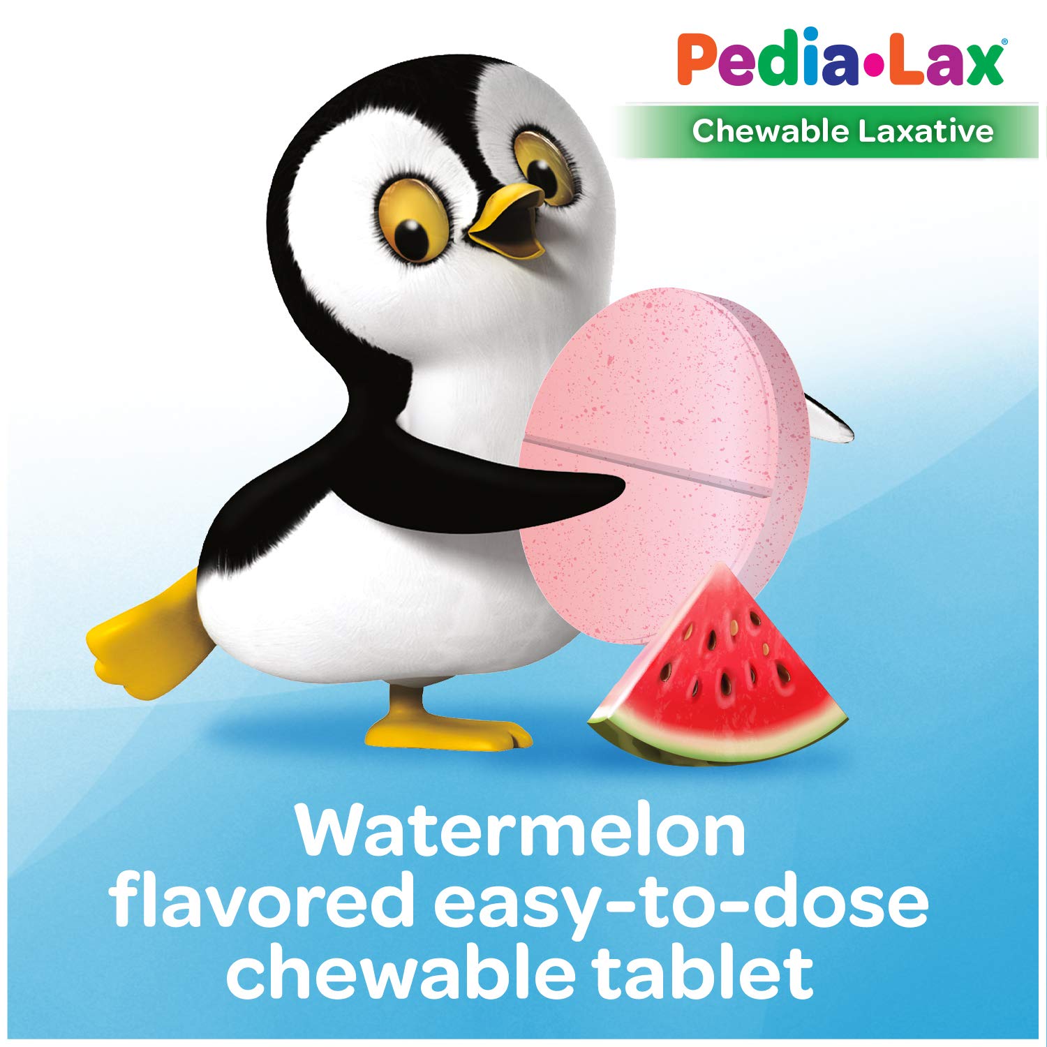 Pedia-Lax Laxative Chewable Tablets for Kids, Ages 2-11, Watermelon Flavor, 30 CT, 24 Pack