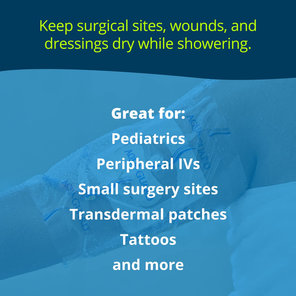 TIDI AquaGuard Sheet - 7    x 7    - Shower Protection Sheet - Self-Adhesive Moisture Barrier - Made without Latex - Wound Cover