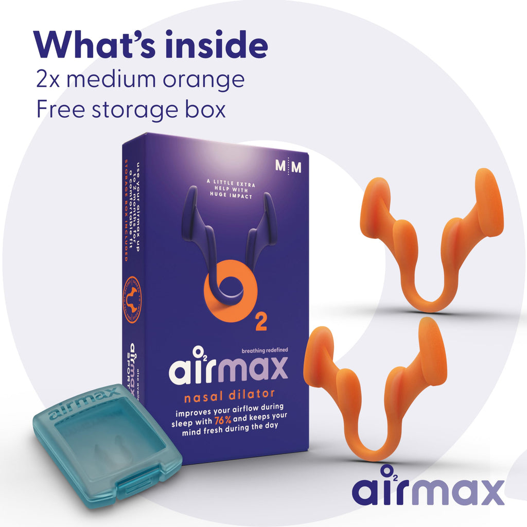 AIRMAX Nasal dilators for Sleeping - 76% More Airflow - Anti snoring Devices - Breathe Freely Through The Nose - Sinus Relief, R