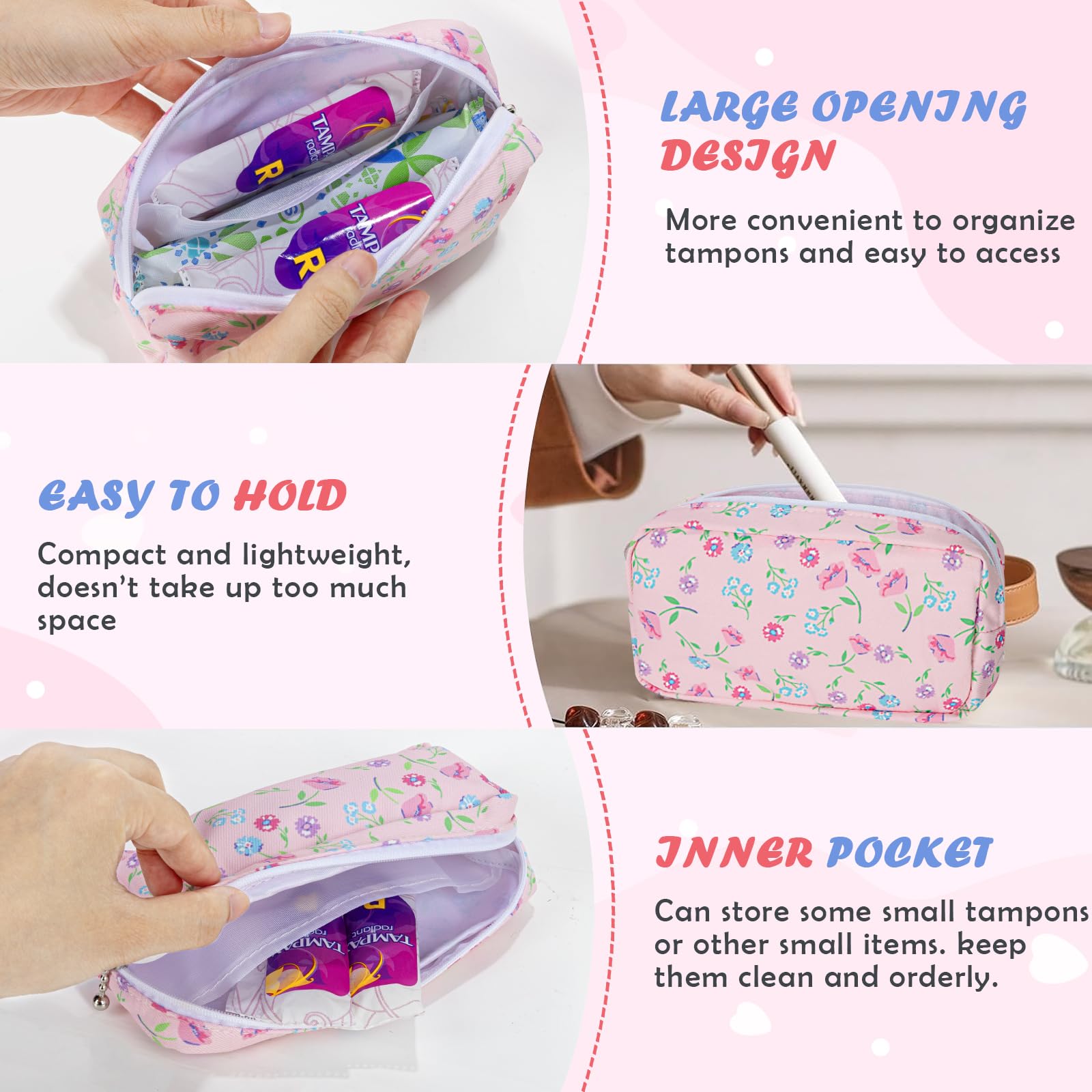Desing Wish 22 PCS First Period Starter Kit Gift for Teen Girls Period Bags for Teen Tweens Girls with Sanitary Pad Storage Bag,