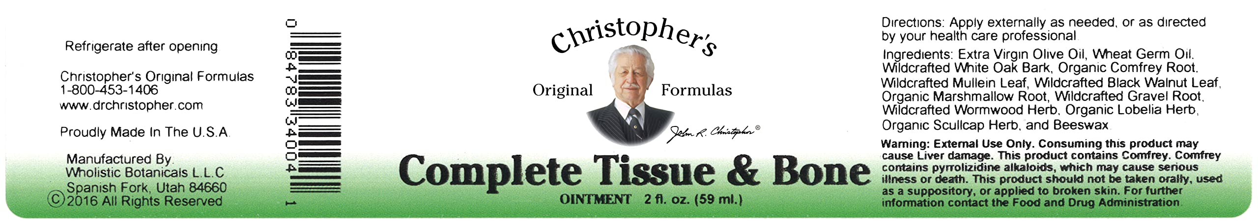 Dr. Christophers Original Formulas Complete Tissue and Bone Ointment, 2 Ounce