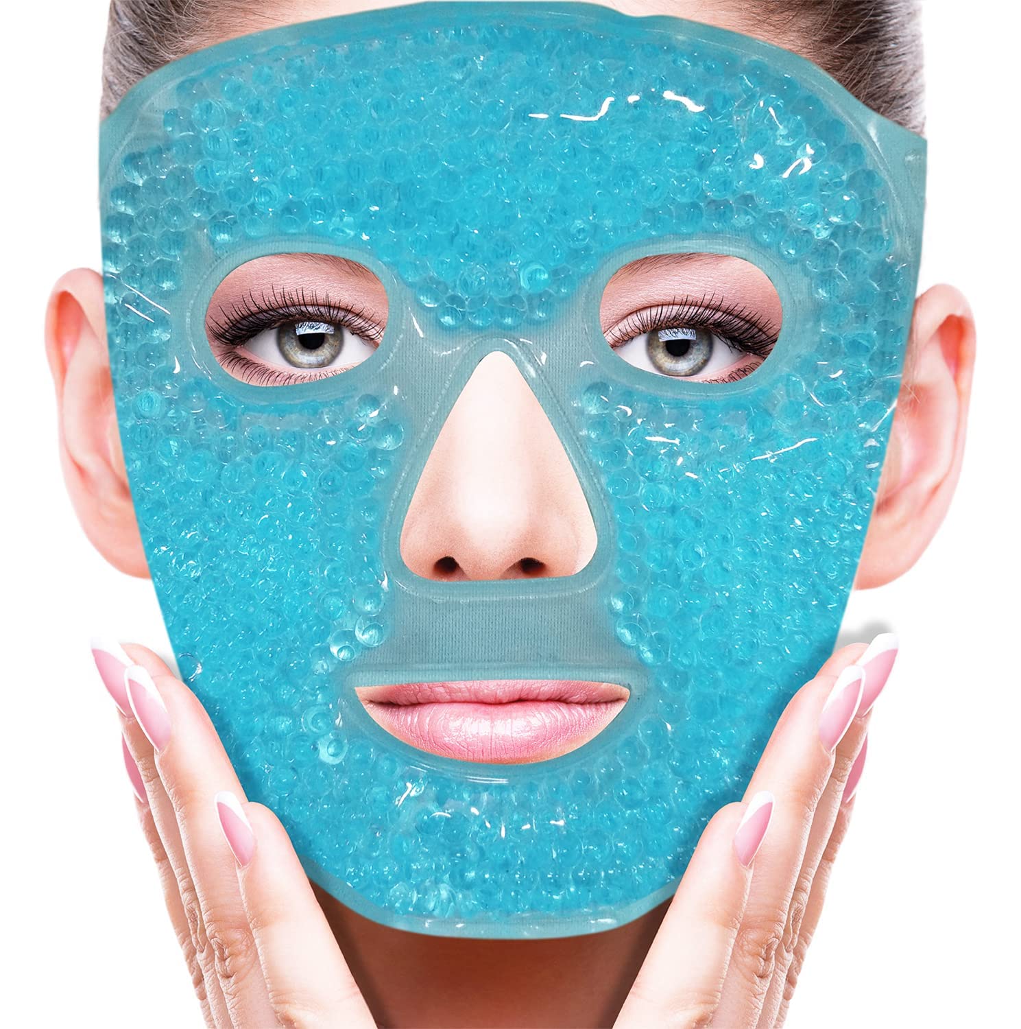 Vernocraft Ice Face Mask Ice Pack With Foam Earplugs | Hot Cold Gel Pack For Puffy Eyes Dark Circles Eye Bags Relief | Soft Plus