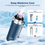 48H Insulin Cooler Travel Case TSA Approved, USB Charger Diabetic Care Medication Cooler for Travel, Portable Medicine Bottle Ca