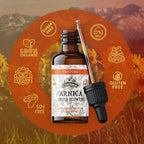Arnica Tincture, Organic Arnica Extract (Arnica Montana) Dried Flower Herbal Supplement, Non-GMO in Cold-Pressed Organic Vegetab
