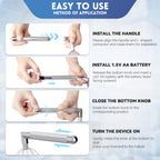 Head Massager Scalp - Electric Scalp Massagers with L-Handle, Waterproof Head Scratchers & Hair Massage Tool with 20 Metal Finge