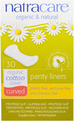 Natracare 3060 Natural Curved Panty Liners 30 Count (5 Pack)