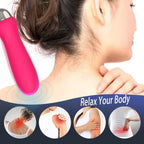 Electric Handheld Massagers Travel Small Massage Workout Recovery Tools with Quiet 7 Powerful Modes (Rose)