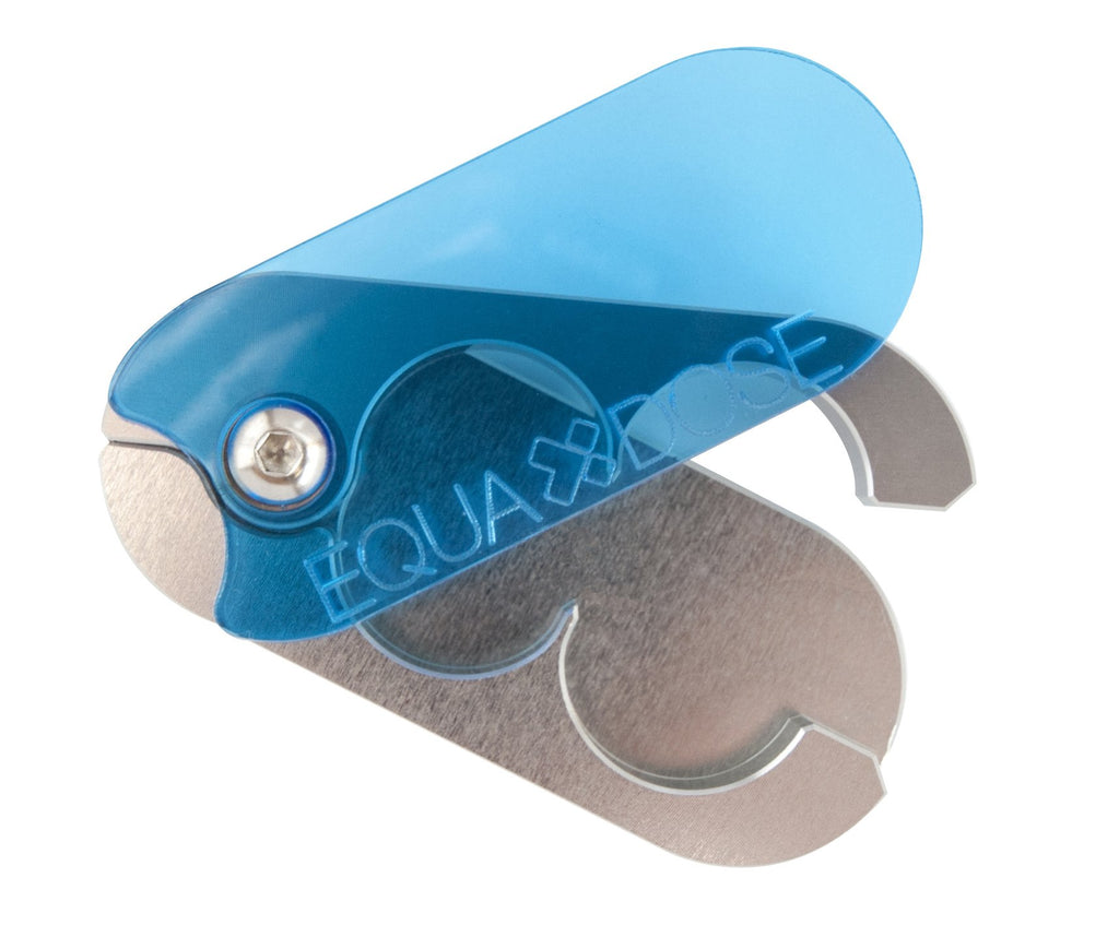 EQUADOSE Pill Splitter with Precision Aluminum Blades, Safely and Cleanly Cuts Small and Large Tablets, Vitamins, and Pills, Eas