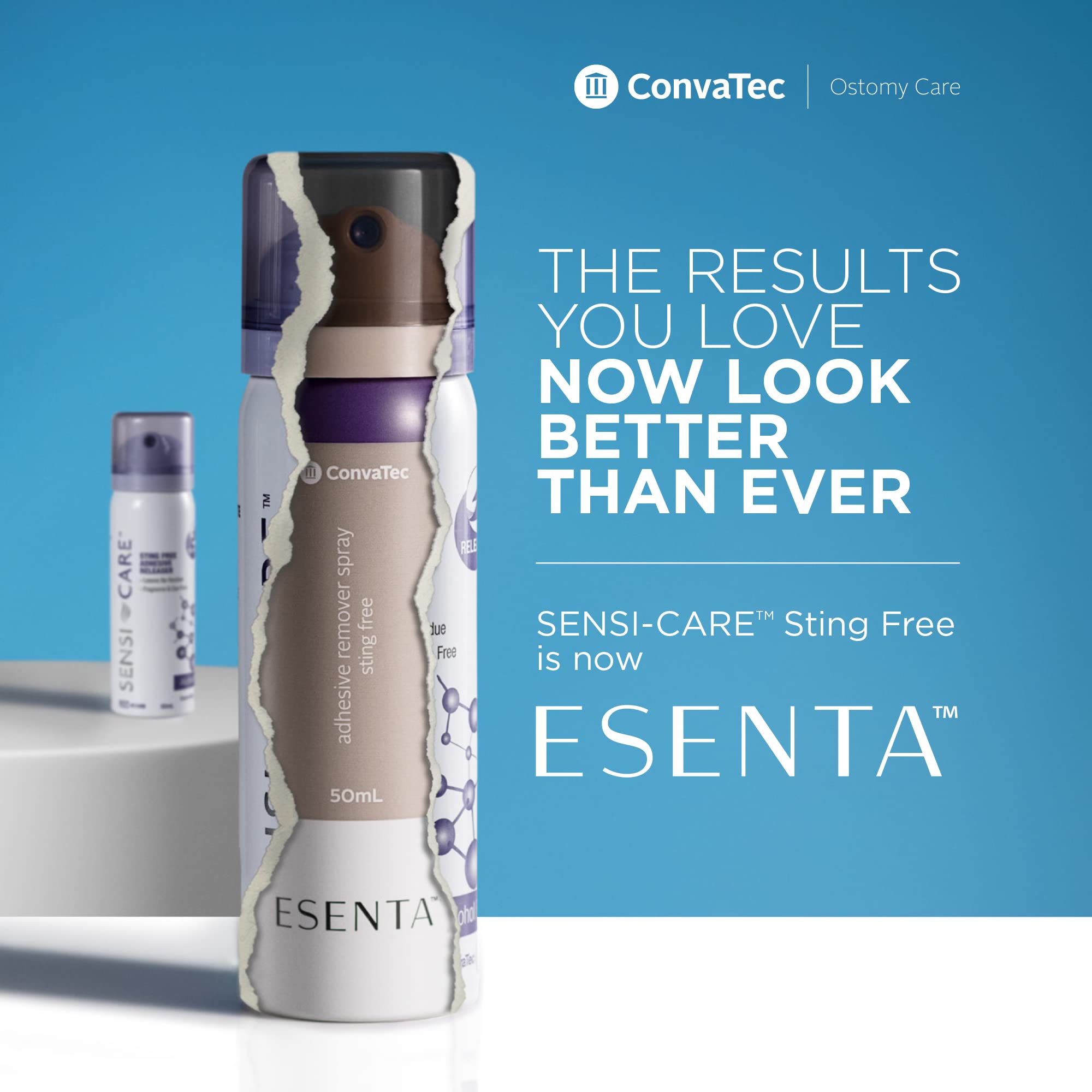 ConvaTec ESENTA Skin Barrier for Protection Around Stomas and Wounds, Silicone Based, Sting and Alcohol Free, 50 mL Spray Bottle