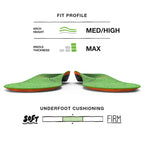 Superfeet Hike Support Insoles - Trim-to-Fit Comfort Carbon Fiber Orthotic Inserts for Hiking Boots or Shoes - Professional Grad