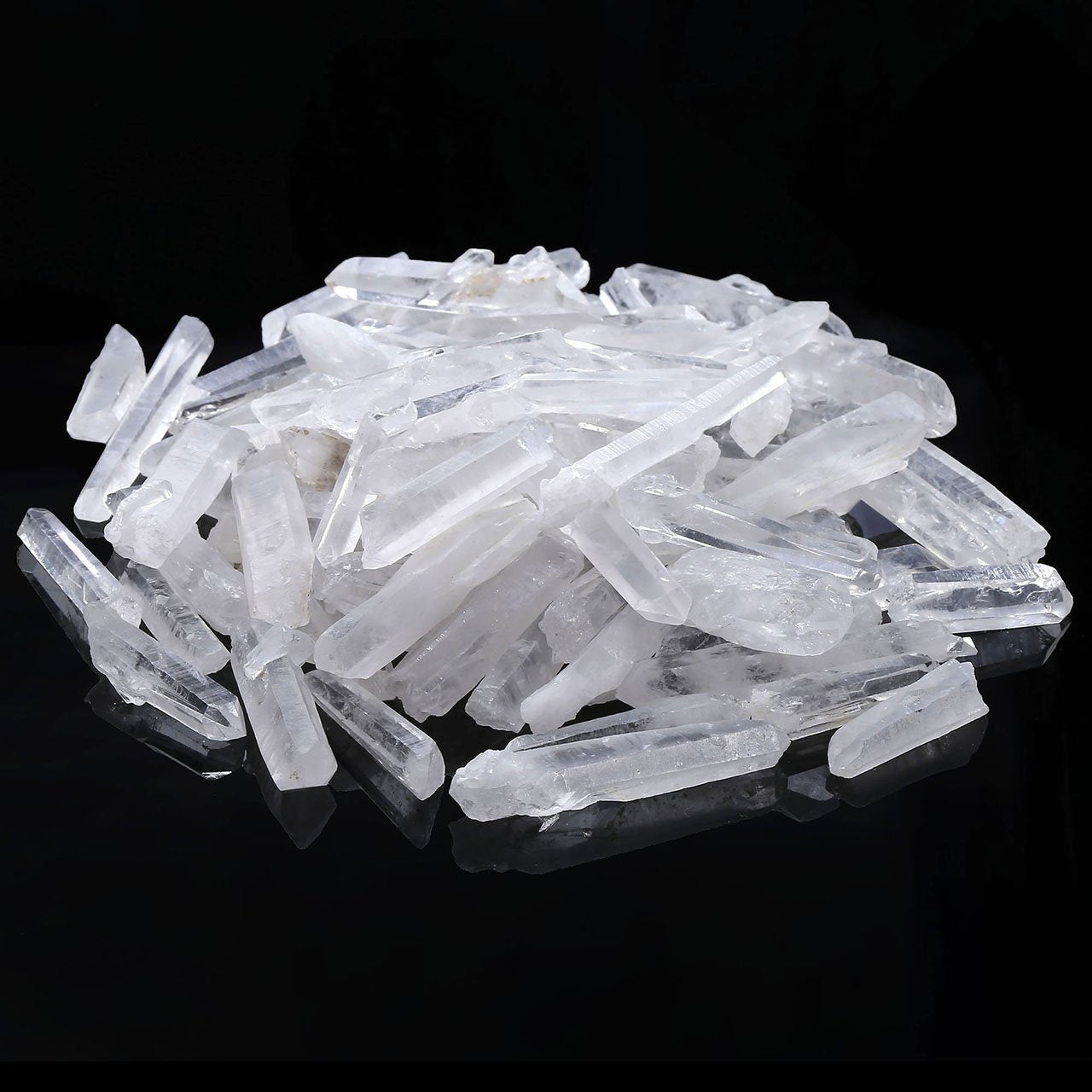 Top Plaza 0.44lb Bulk Irregular Shape Rough Clear Quartz Crystal Points 0.78-1.57'' Raw Natural Stones for Decor Reiki Crystal H