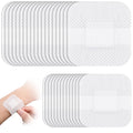 60 Pcs Bordered Gauze Adhesive Island Dressing Wound Dressing Waterproof Gauze with Pad Breathable Bandage Individually Packed P
