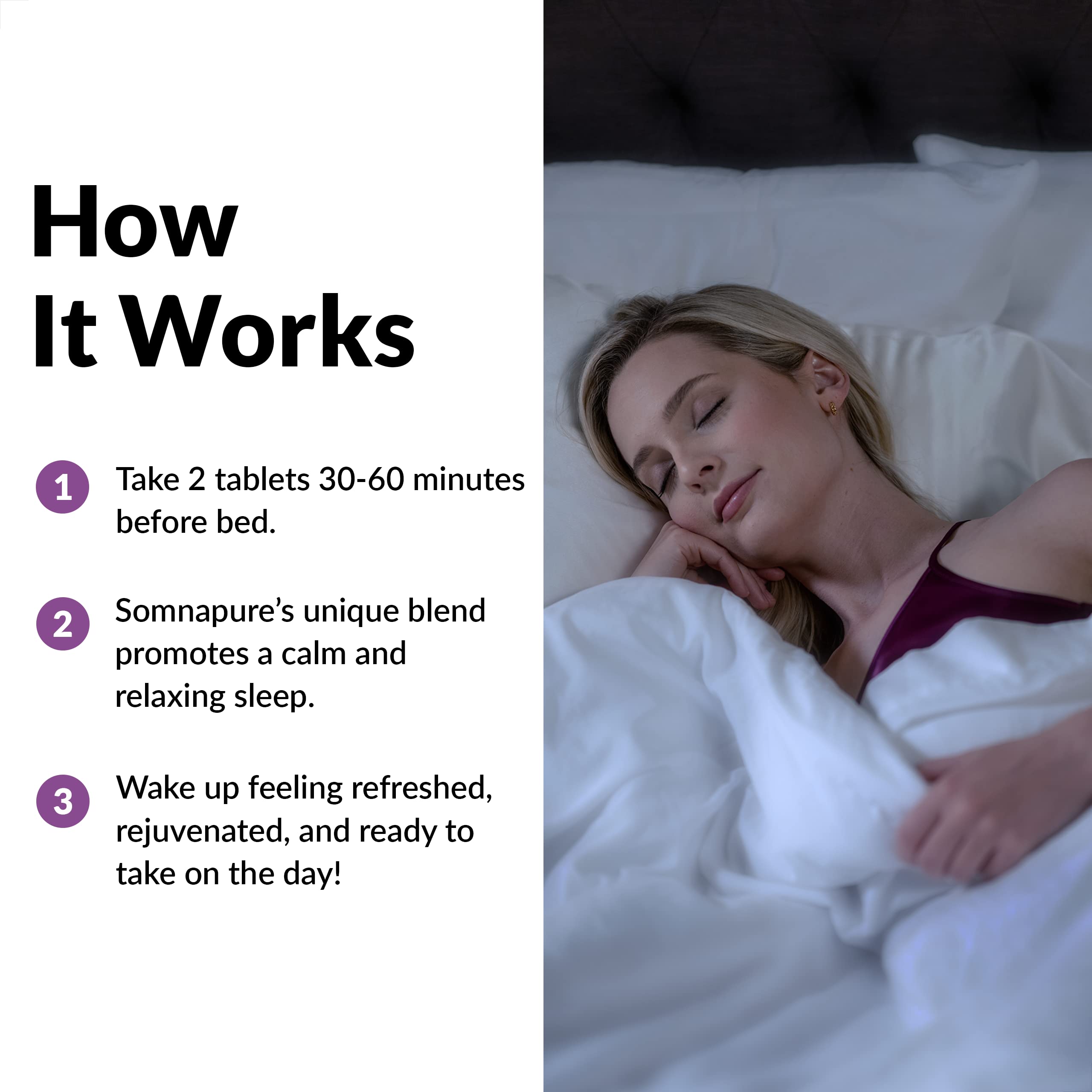 Force Factor Somnapure Drug-Free Sleep Aid for Adults with Melatonin, Valerian Root, and Lemon Balm, Non-Habit-Forming Sleeping