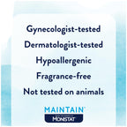 Monistat Maintain Feminine Wipes with Boric Acid for Feminine Care, Fragrance Free, 12 Ct, 3 Pk