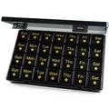 FHORAIN Monthly Pill Organizer 28 Days, 4 Weeks 1 Time a Day Pill Cases, Large Compartments Medicine Container for Vitamins, Fis