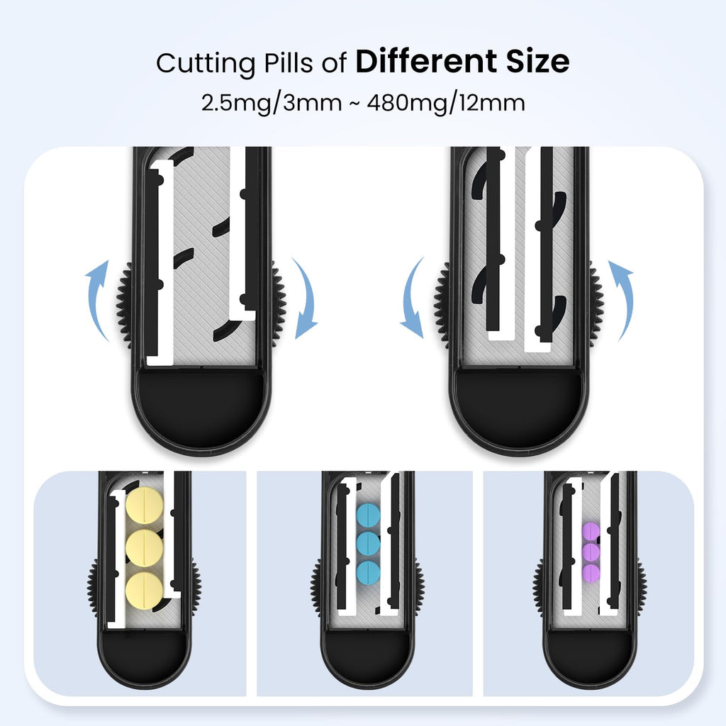 Pill Cutter for Multiple Pills at a Time, Pill Cutter Splitter for Small and Tiny Pills, Pill Cutter for Small or Large Pills, P