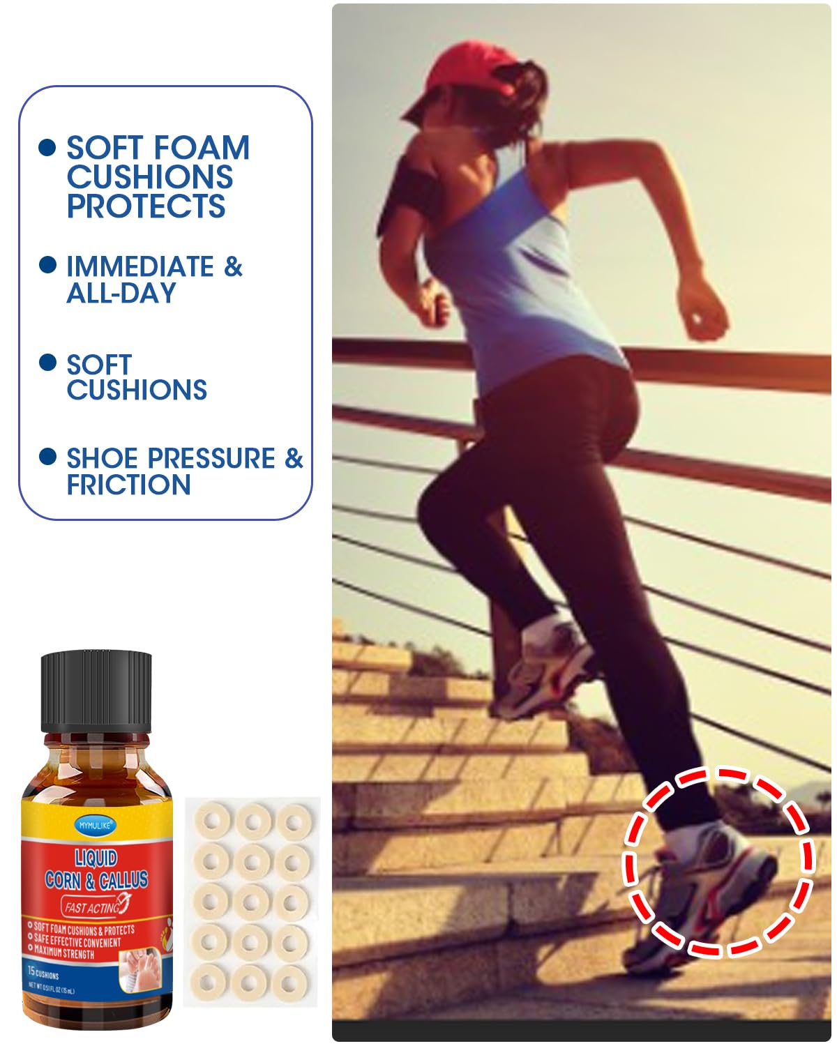 MYMULIKE Liquid Corn Remover, Corn Removers for Toes, Fast Acting Liquid for Corn, Safe Removes Corns Fast Extra Strength for Ki