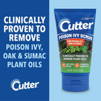 Cutter Poison Ivy, Oak, and Sumac Scrub - Fast Itch Relief, Gentle Cleansing, Natural Exfoliation for Soothing Skin Care, Fragra