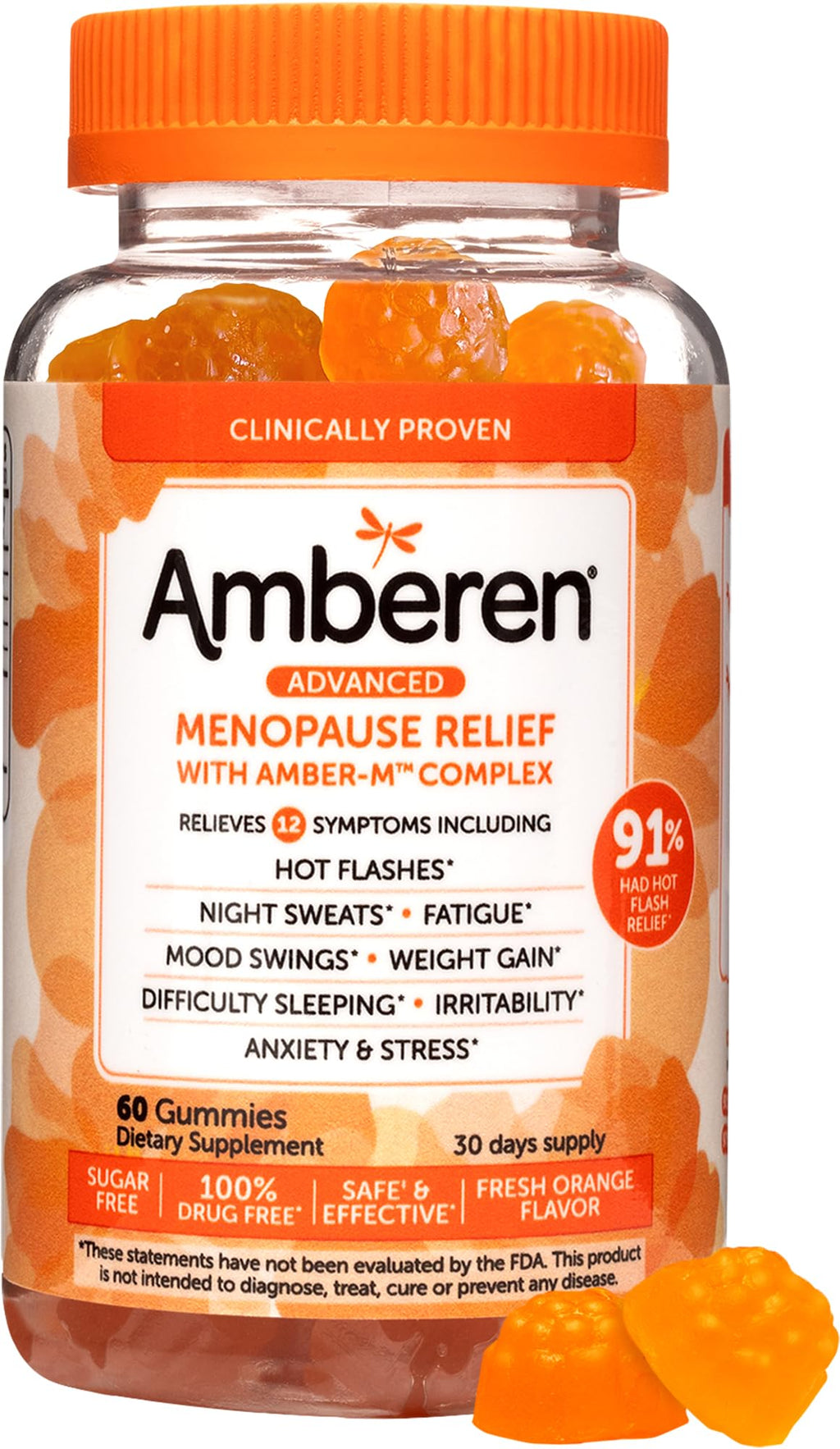 Amberen Menopause Supplements for Women, Multi-Symptom Relief, Vitamin E & Unique Amberen Compound, Helps Support Hormone Balanc