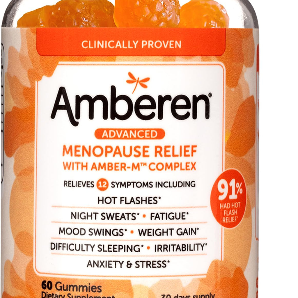 Amberen Menopause Supplements for Women, Multi-Symptom Relief, Vitamin ...