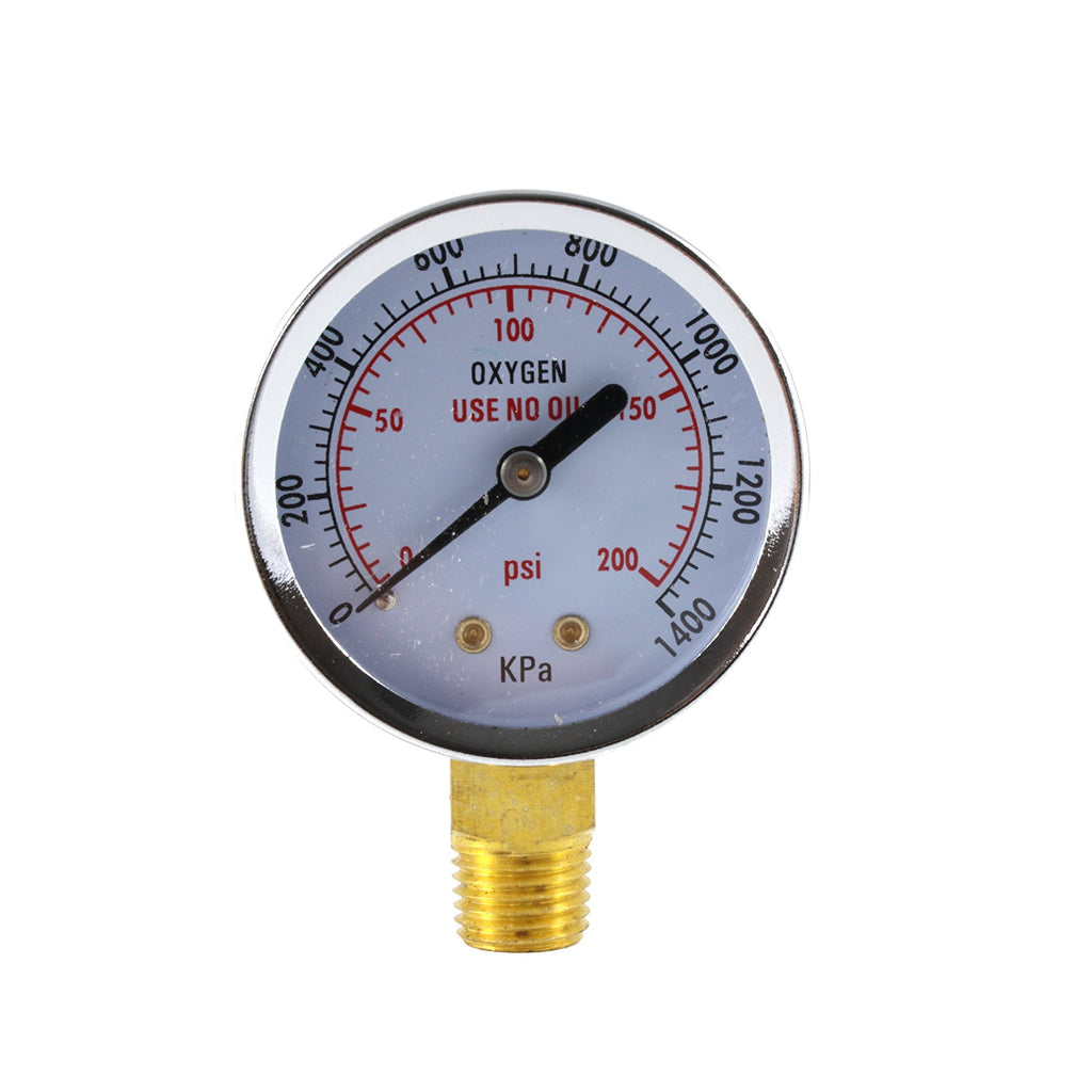 Low and High Pressure Gauges for Oxygen Regulator - 2.5 inches (PAIR)