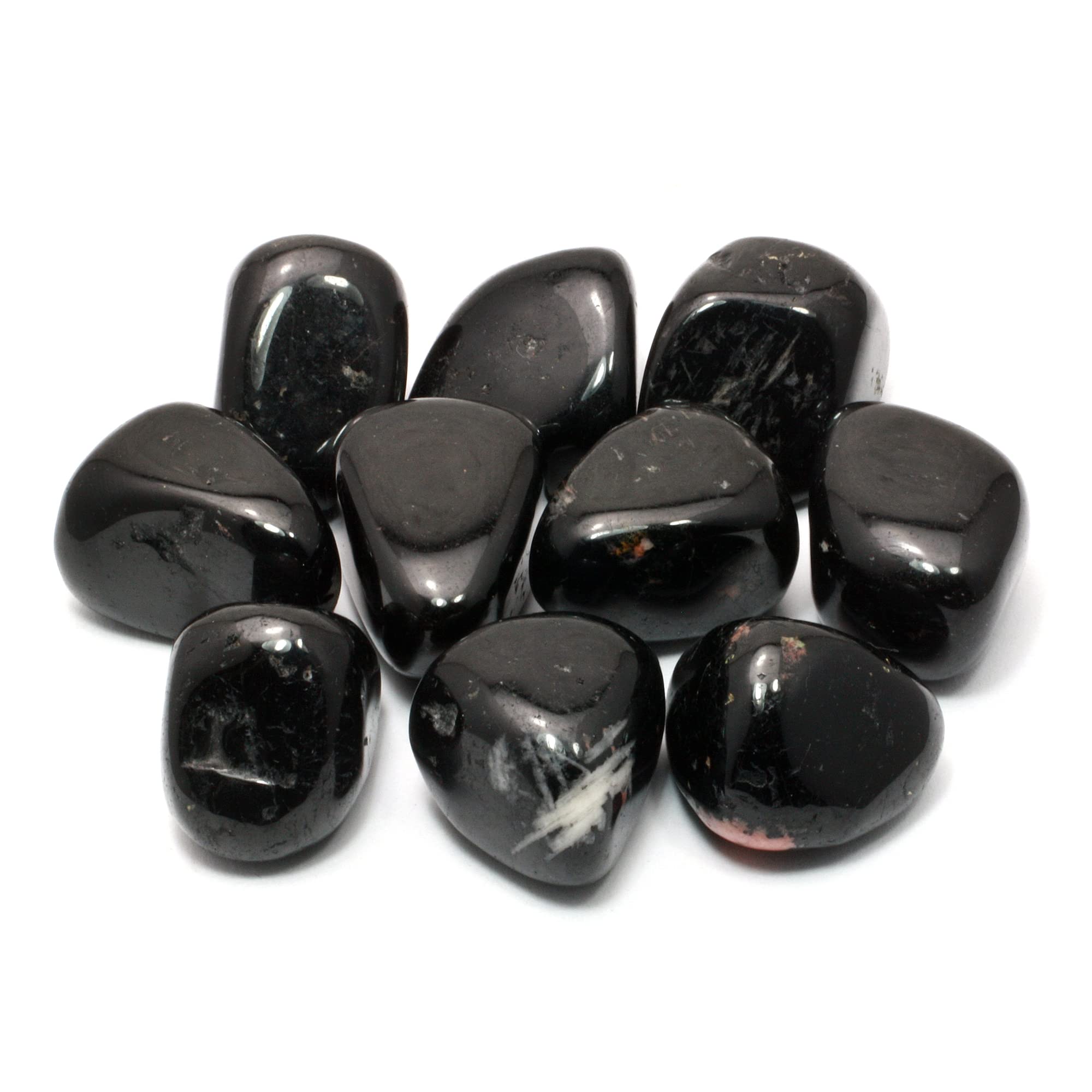 Black Tourmaline Tumble Stone (20-25mm) - Single Stone
