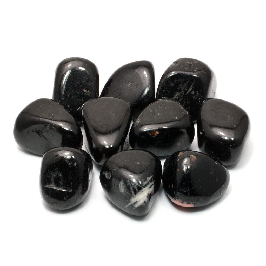 Black Tourmaline Tumble Stone (20-25mm) - Single Stone