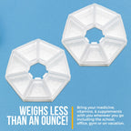 MEDca Weekly Pill Organizer Clear 7-Sided Pill Reminder, Round Shaped Pack of 2