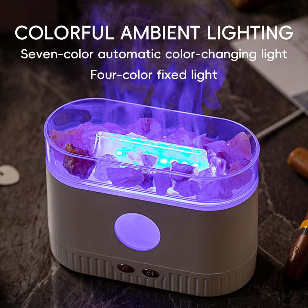 YALEDI Aromatherapy Essential Oil Diffuser, 3-in-1 Himalayan Salt Lamp Diffuser with 7 Color Lights, 200ml Ultrasonic Cool Mist