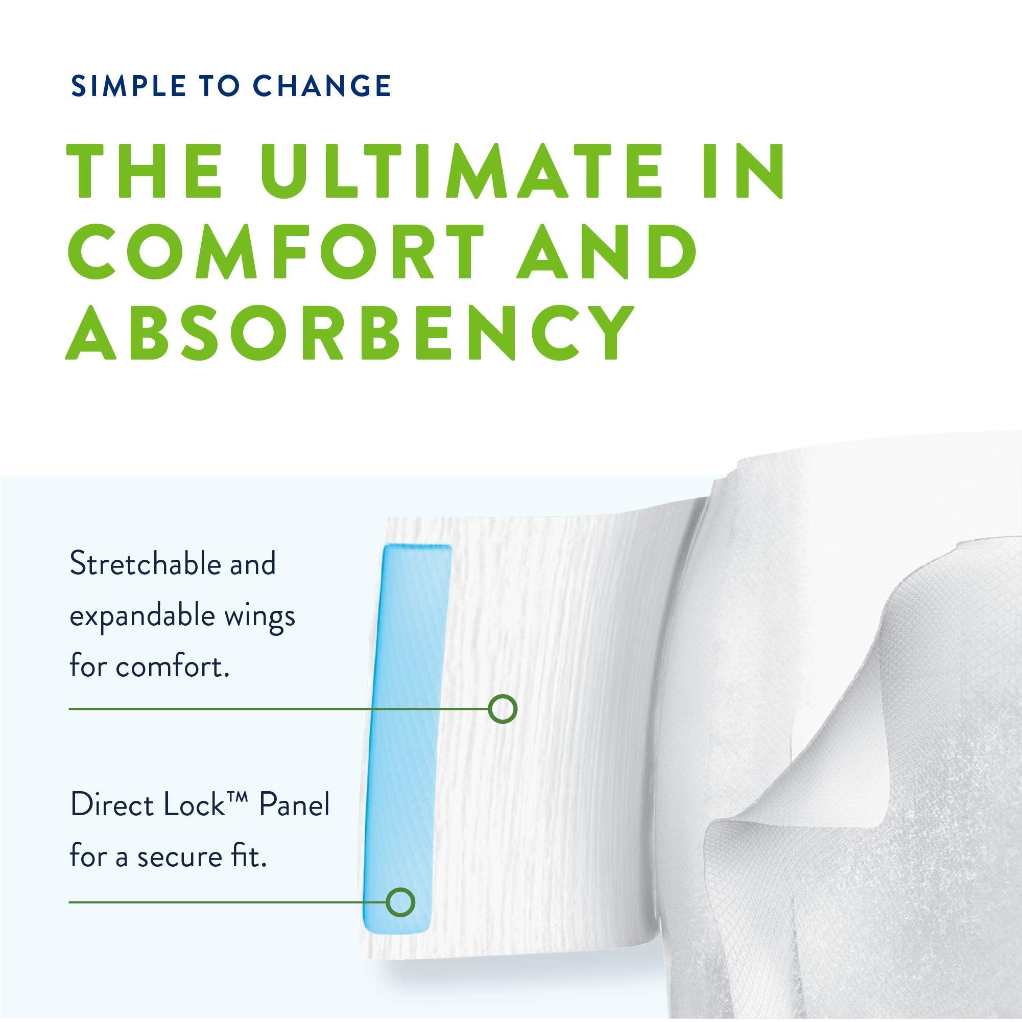 Prevail Per-Fit 360 Daily Incontinence Briefs, Unisex Adult Incontinence Briefs with Tabs, Maximum Plus Absorbency, Size 2, 72 C