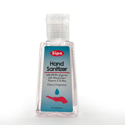 SIPA Bulk Cherry Scent Hand Sanitizer Travel Size Bundle 1 oz, Cap Bottle, Protect Against Germs with Vitamin E Formula, with 2