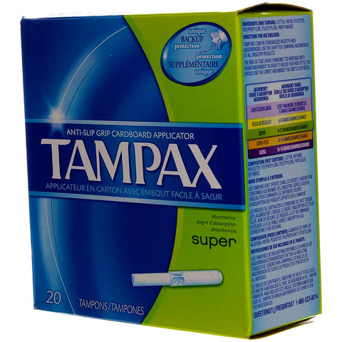 Tampax Super, 20 Tampons each (Pack of 2)