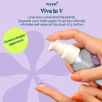 Wype | Viva La V | Toilet Paper Gel | Flushable Feminine Wipes Alternative | Feminine pH Balanced, Rose & Geranium Scented | Equ