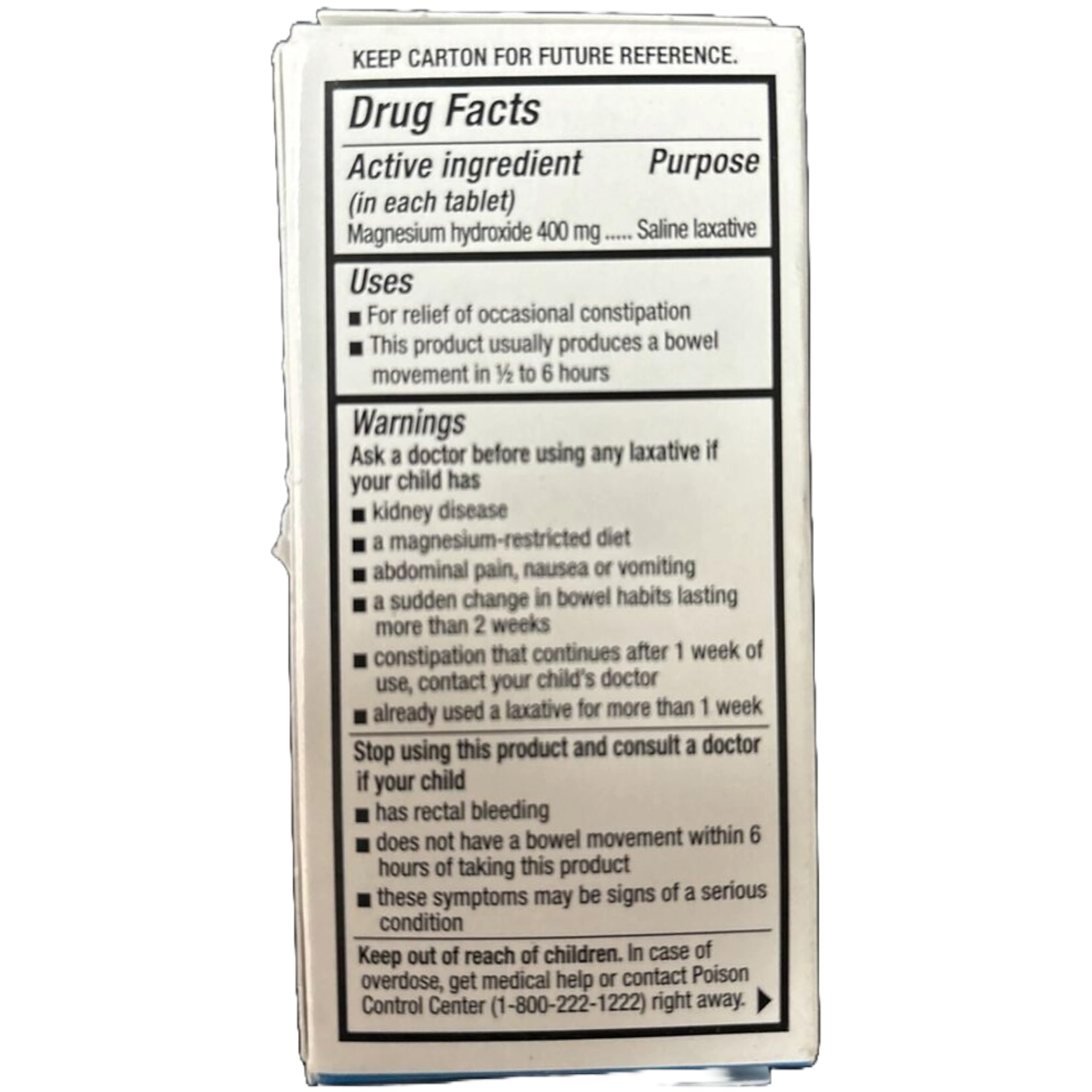 Pedia-Lax Laxative Chewable Tablets for Kids, Ages 2-11, Watermelon Flavor, 30 CT