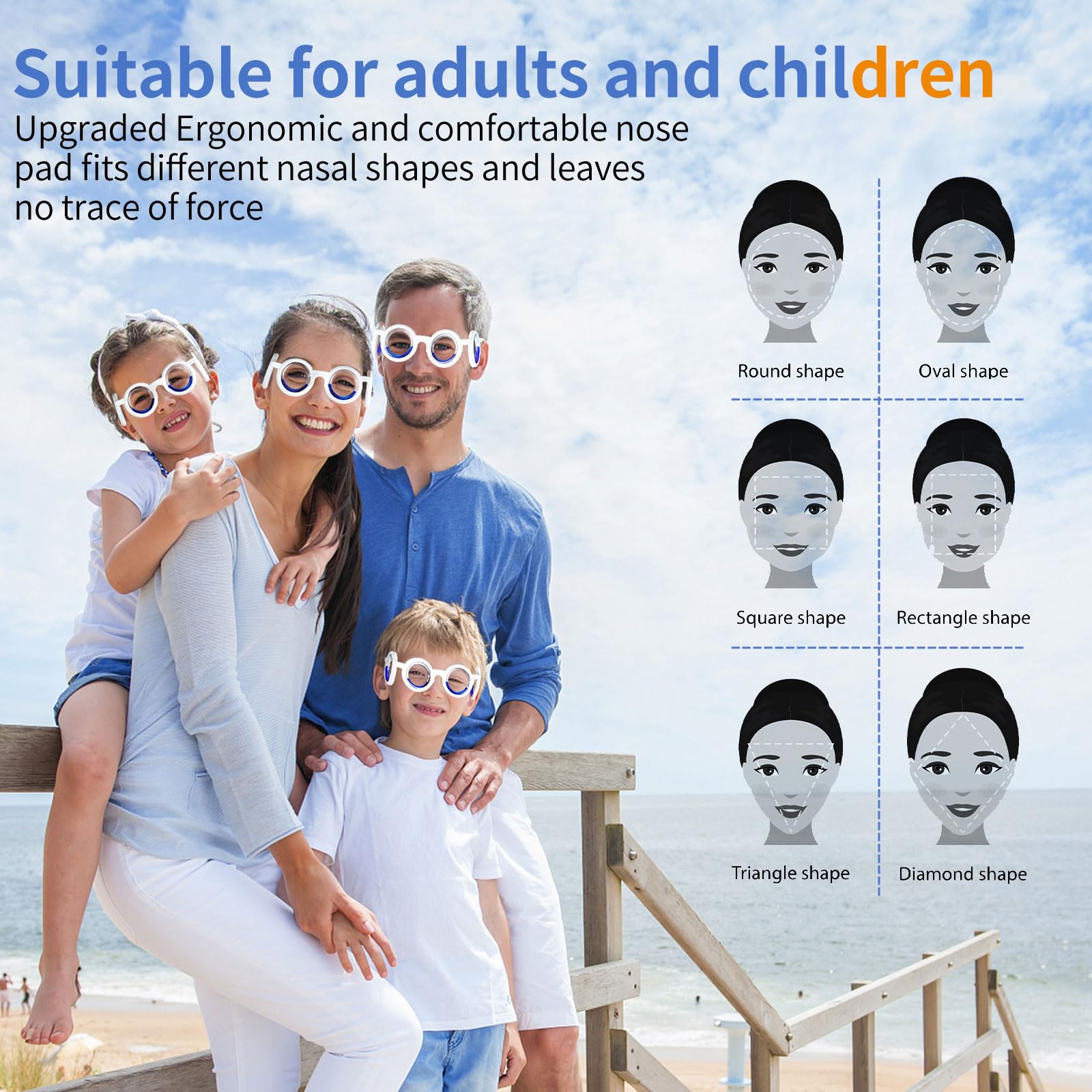 Hion Motion Sickness Glasses, Car Sickness Glasses,Relieve Carsickness Airsickness Seasickness Glasses,Ultra-Light Portable Anti