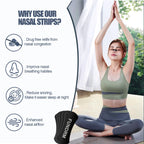 FUNDRM Nasal Strips for Anti Snoring for Men, Women Nose Tapes for Breathing Increased Airflow Nasal Congestion Nose Adhesive fo