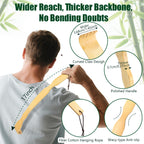Renook Back Scratcher Bamboo - 3 PCS 17   Wooden Back Scratchers Long Handle,Back-Scratcher for Men, Women & Kids, Body Itchin