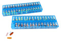 Twice-a-Day Monthly Pill Box Planner Set - AM & PM Medication Organizer for 31 Days! Set Contains 2 Organizers for One Month. (B