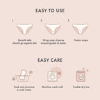 Rael Reusable Pads, Organic Cotton Cover - Postpartum Essential, Incontinence Pads for Women, Bladder Leakage Pads for Women, Th