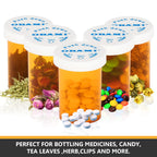 Plastic Medicine Pill Bottles with Child Resistant Caps - Push Down and Turn - Prescription Vial, Medicine Container, Pill Cases