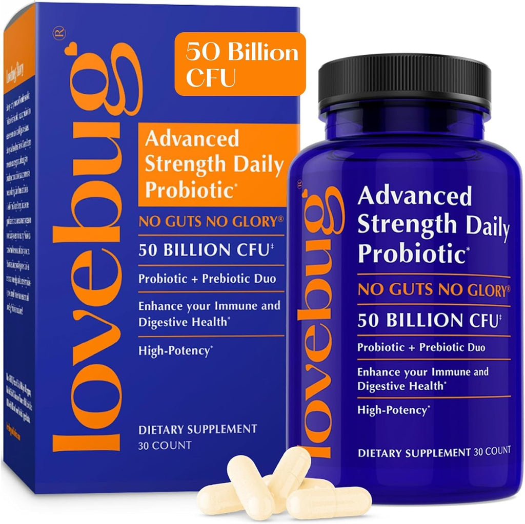 Lovebug Award Winning Maximum Strength | Rebuild & Restore Immune and Digestive Microbiome | 10 Clinically Studied Strains for C