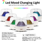 Essential Oil Diffuser with Remote Control, 200ml Ultrasonic Cool Mist Aromatherapy Oil Diffuser with USB Cord, Diffusers with 7