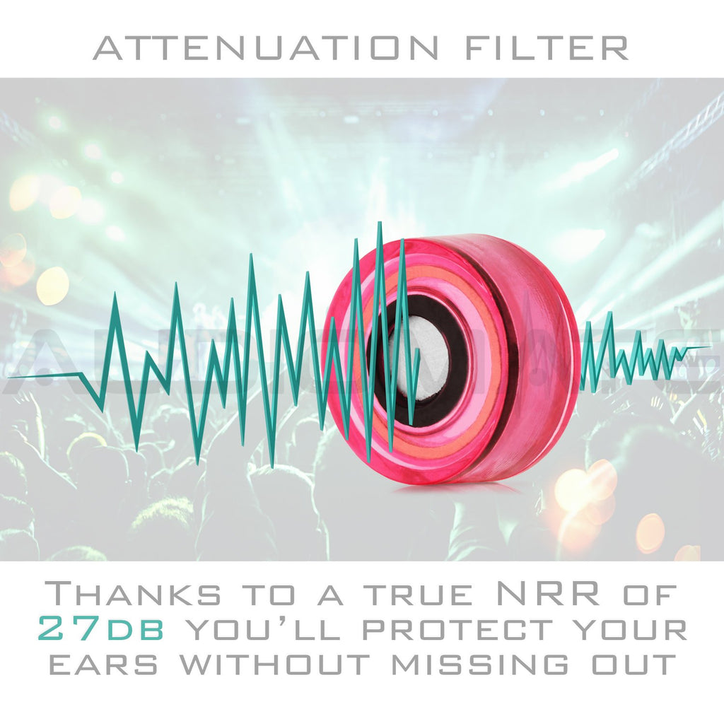 Audiomate High-Fidelity Earplugs with Metal Keychain Carry Case and 2 Interchangeable Earbuds Comfortable Soft Silicone HiFi Noi
